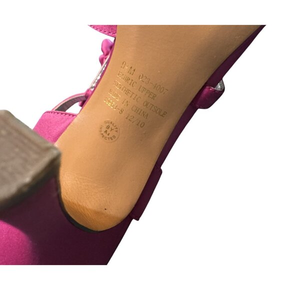 Jacqueline Ferrar Womens Burgundy Satin Strappy Heeled Sandals Size 8 - Picture 5 of 10